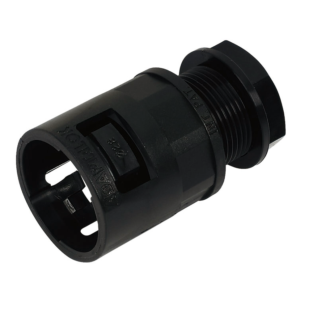 Flexible Nylon Male Straight Connector Fitting With Locknuts